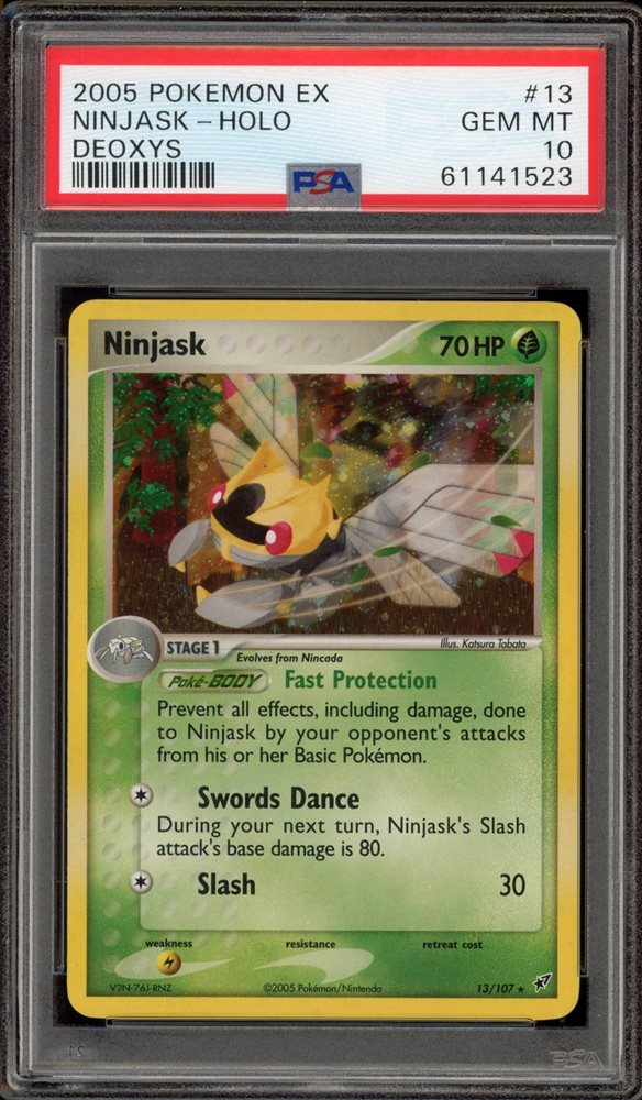 PSA 10 Ninjask Holo Deoxys