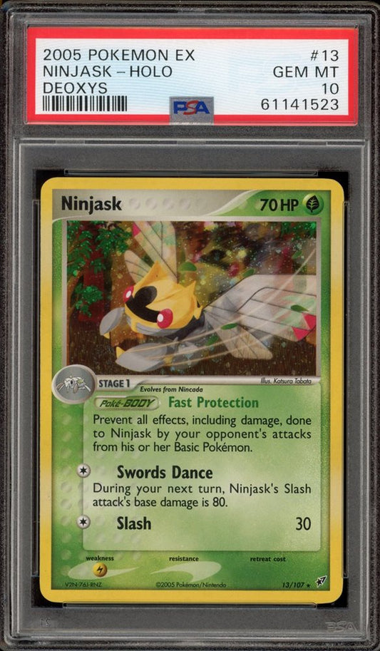 PSA 10 Ninjask Holo Deoxys