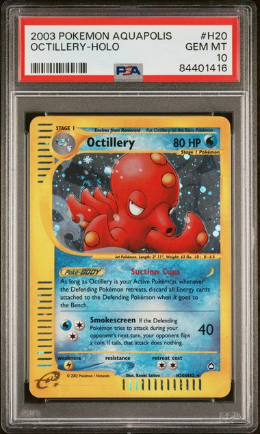 PSA 10 Octillery Holo Aquapolis