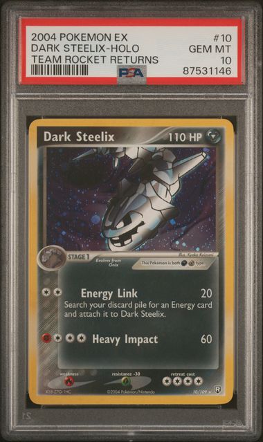 PSA 10 Dark Steelix Holo Team Rocket Returns