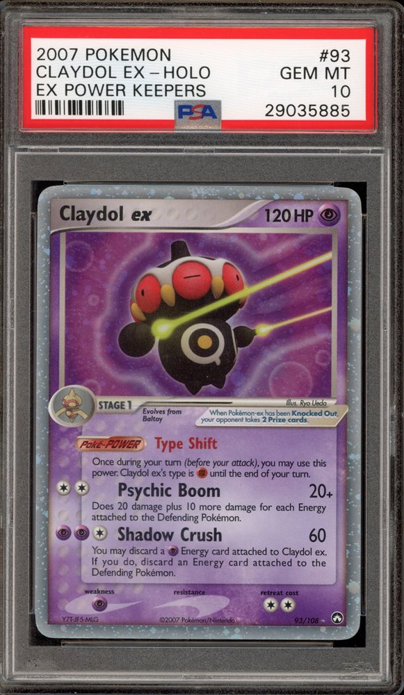PSA 10 Claydol ex Power Keepers
