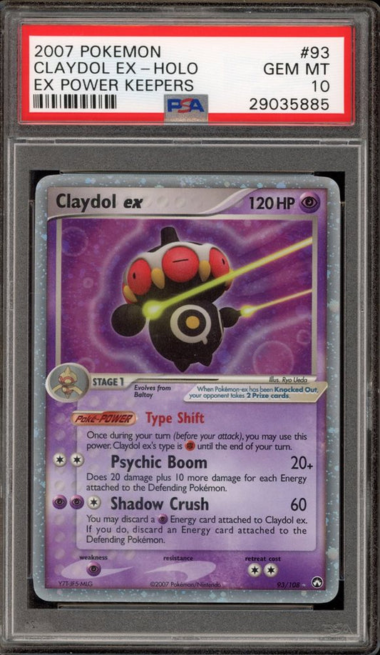 PSA 10 Claydol ex Power Keepers
