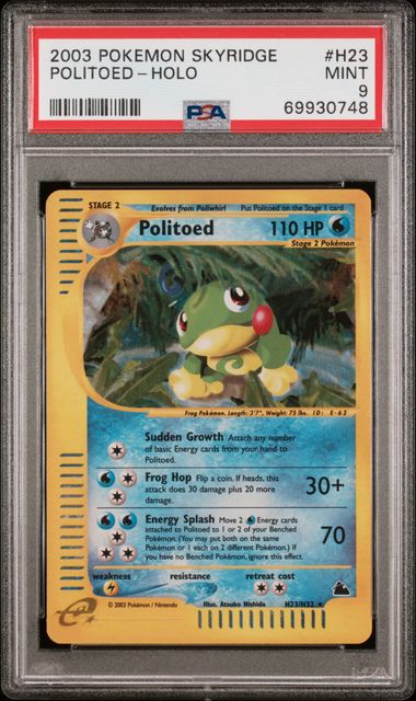 PSA 9 Politoed Holo Skyridge