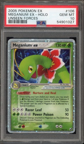 PSA 10 Meganium ex Unseen Forces