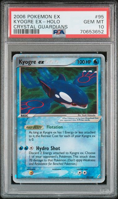 PSA 10 Kyogre ex Crystal Guardians